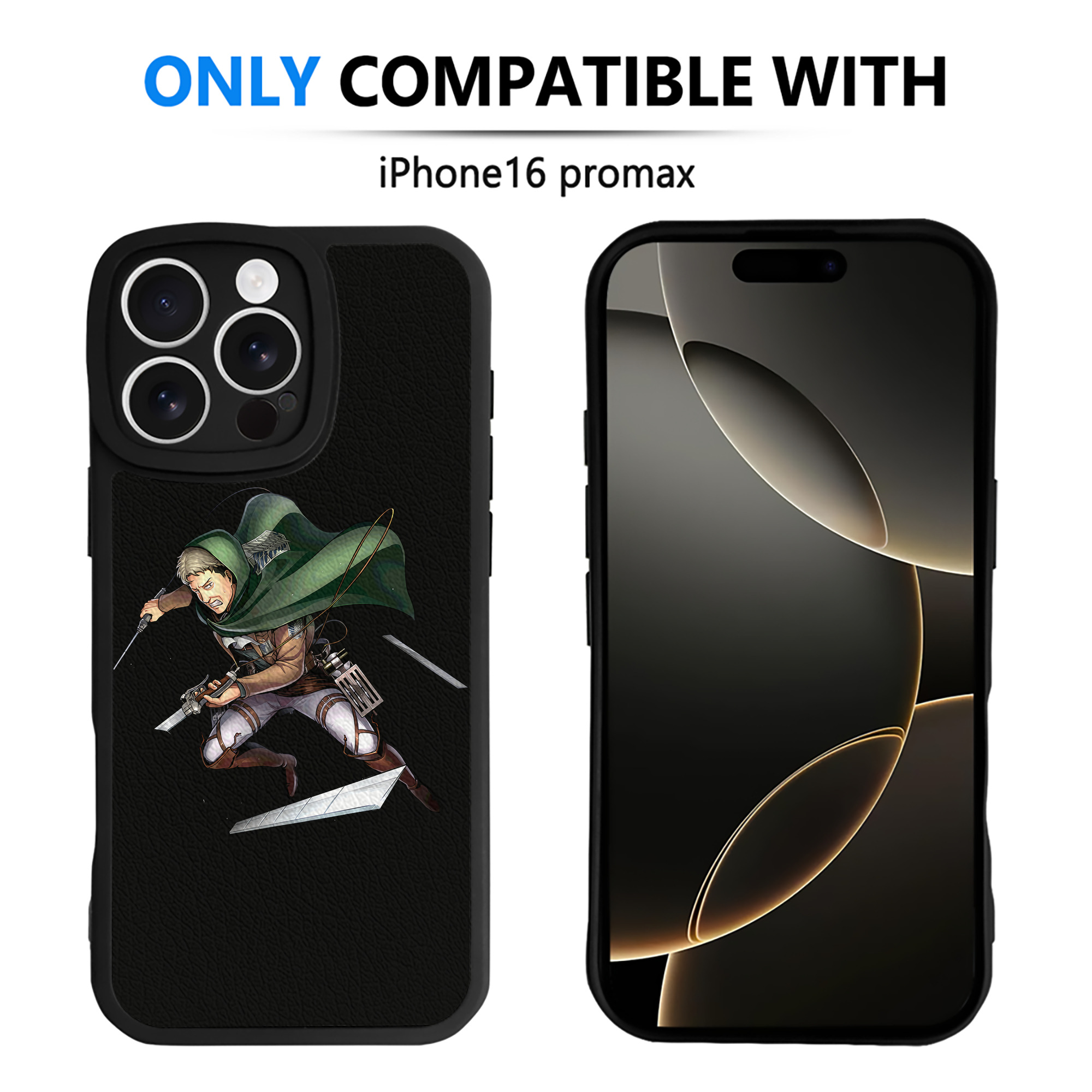 （画像用） 進撃の巨人 Attack on Titan 【iPhone 16シリーズ対応】シリコンスマホケース（レザー調） 材質：シリコン